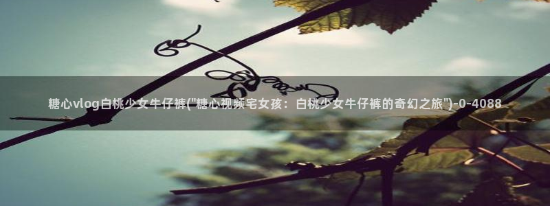 糖心vlog百度网盘：糖心vlog白桃少女牛仔裤(\